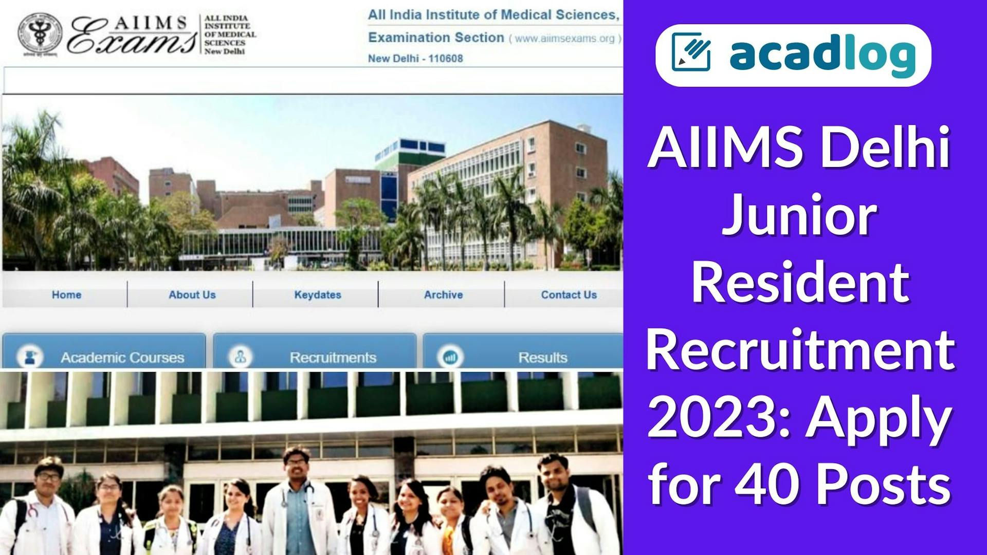 Junior Resident Jobs 2023 | Recruitment for 40 Vacancies | AIIMS Delhi
