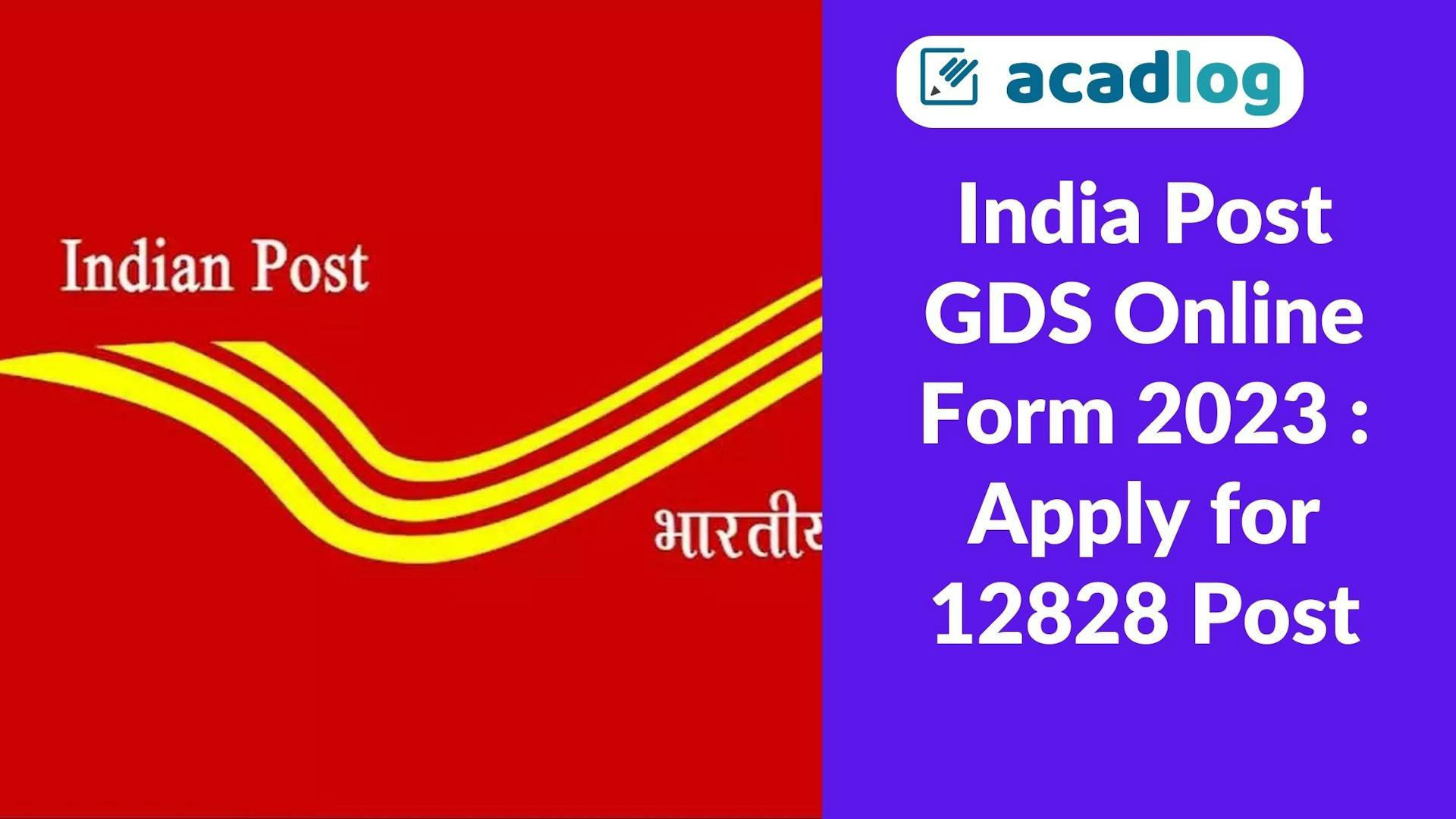 Latest Government Jobs : India Post GDS Recruitment 2023 Apply Online for 12828 Post