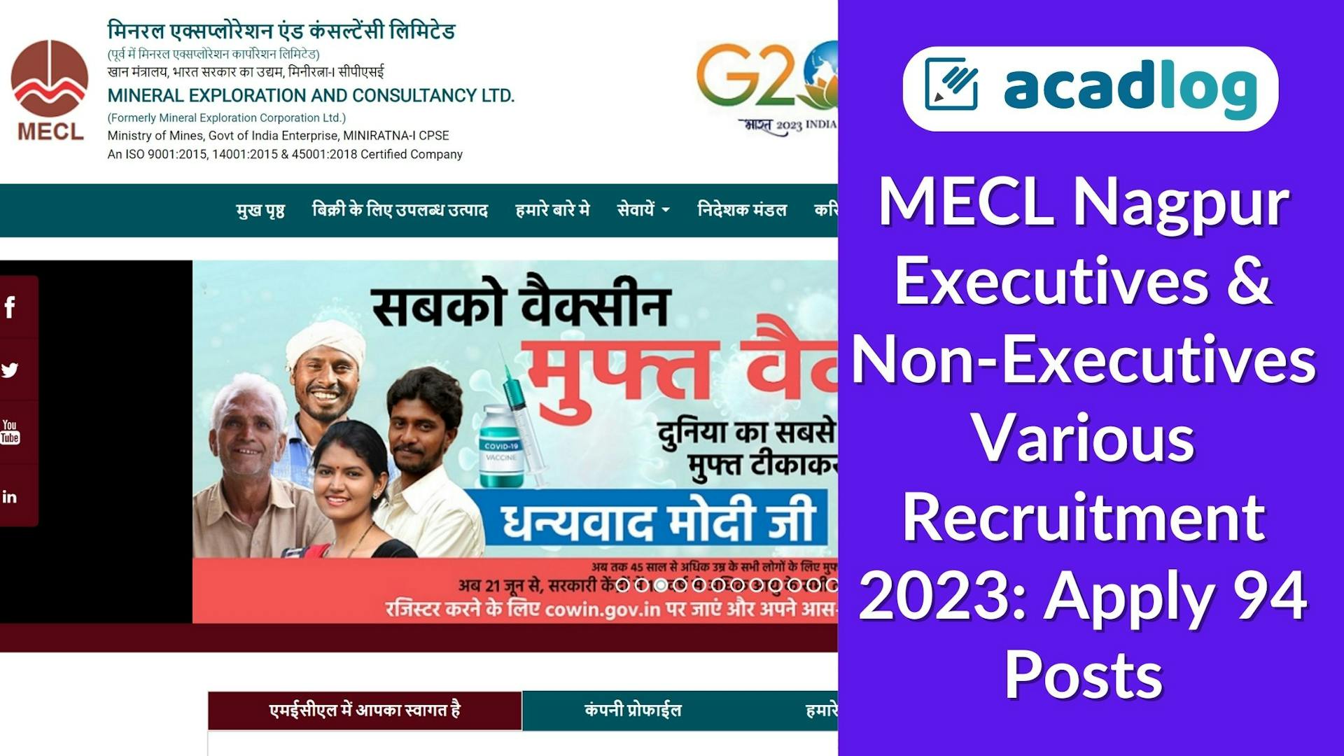 MECL Nagpur Executives & Non-Executives Various Recruitment 2023: Apply 94 Posts