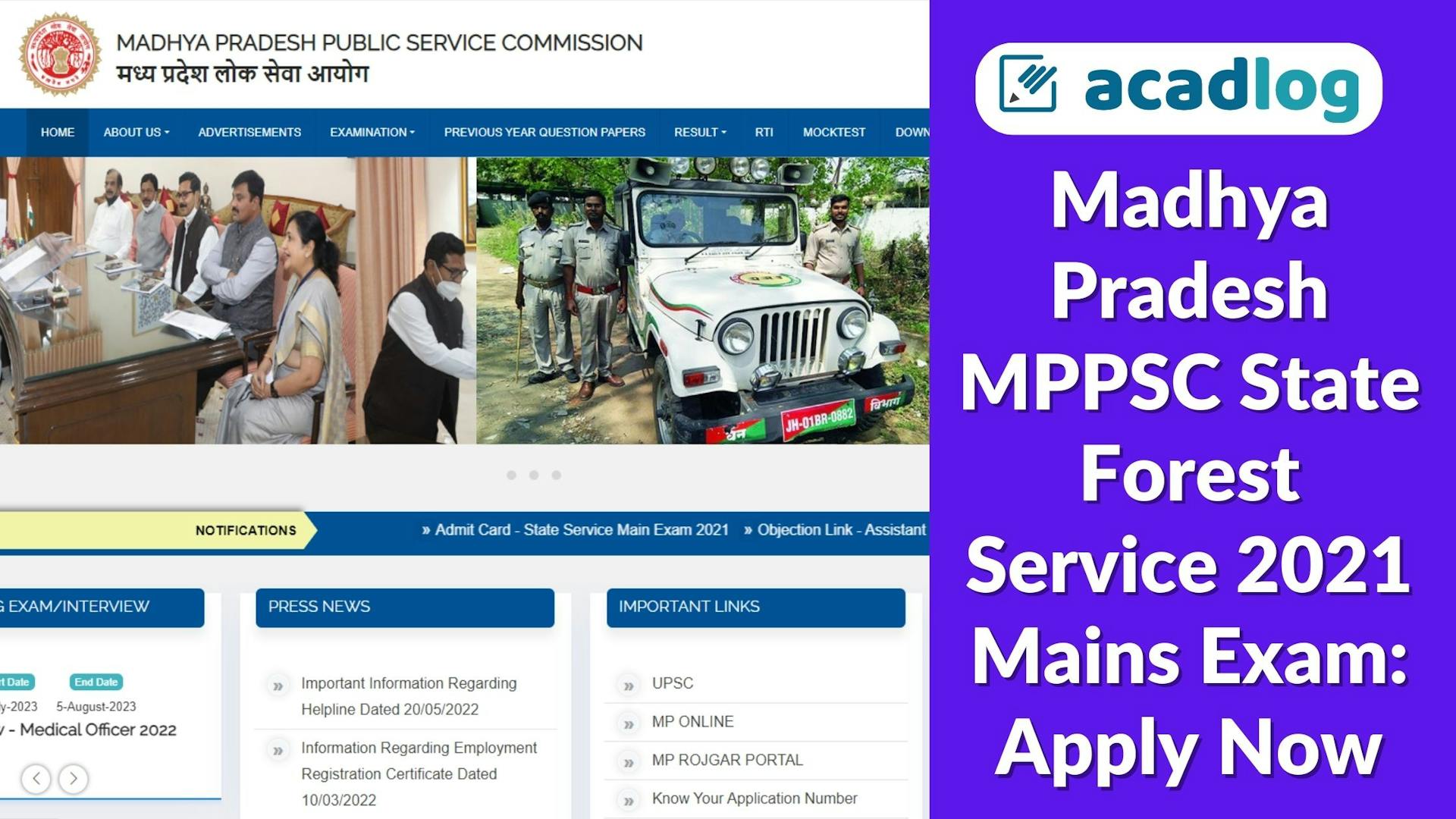 Madhya Pradesh MPPSC State Forest Service 2021 Mains Exam: Apply Now