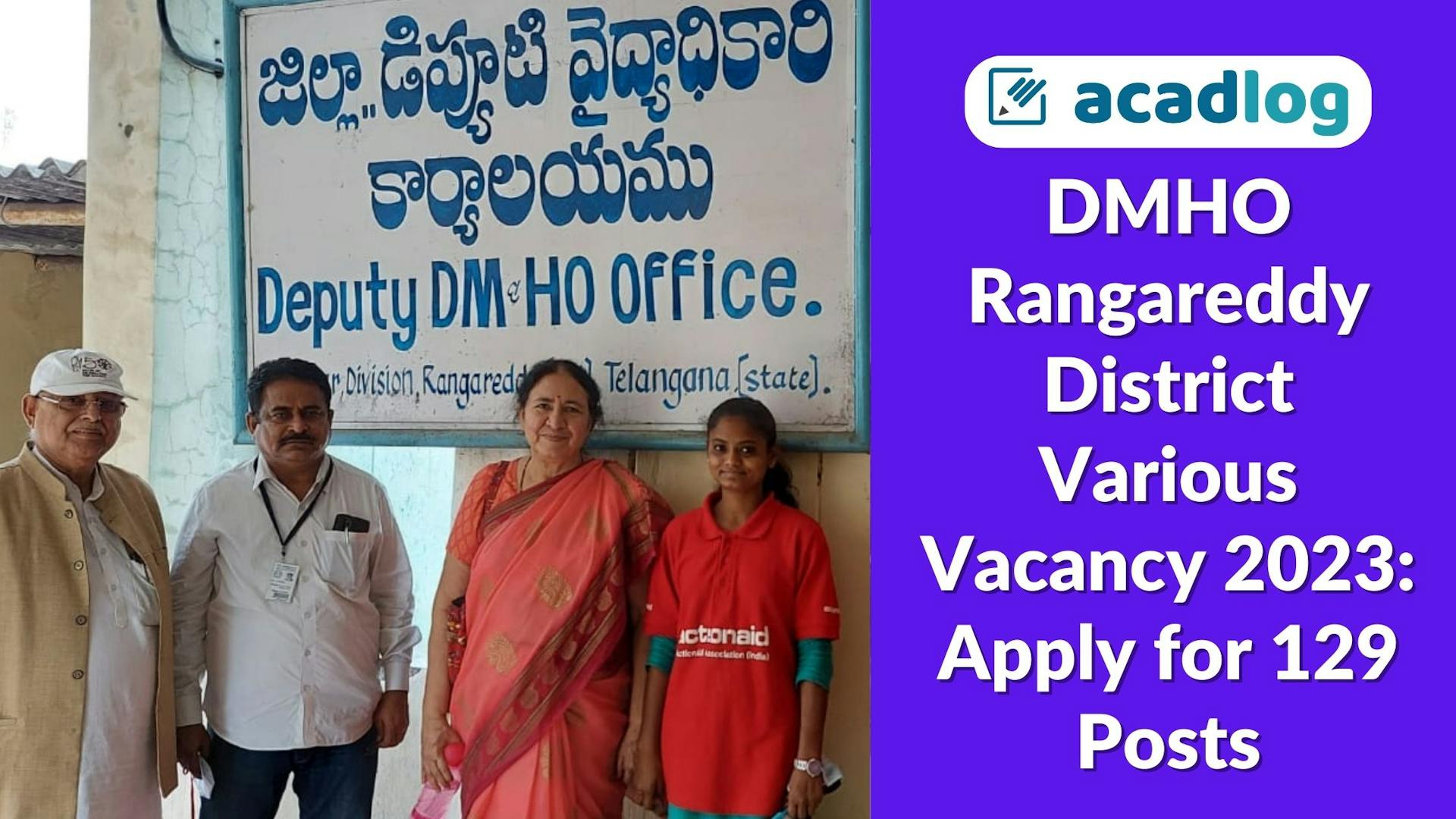 DMHO Rangareddy District Various Vacancy 2023: Apply for 129 Posts