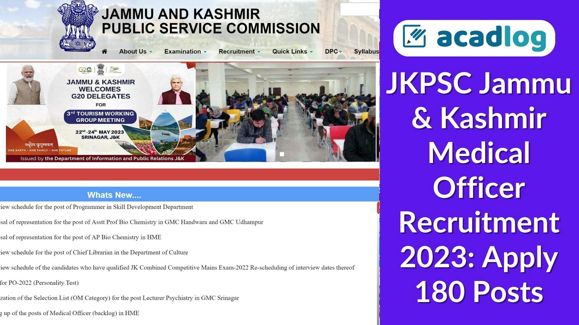 JKPSC Jammu & Kashmir Medical Officer Recruitment 2023: Apply 180 Posts