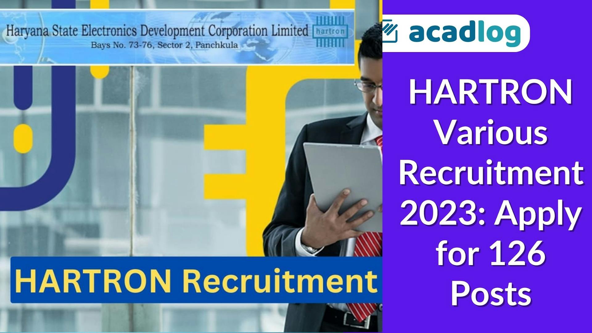 HARTRON Various Recruitment 2023: Apply for 126 Posts