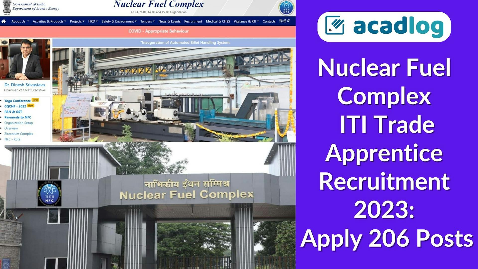 Contract Govt Jobs 2023: Recruitment for NFC ITI Trade Apprentice (206 Posts)