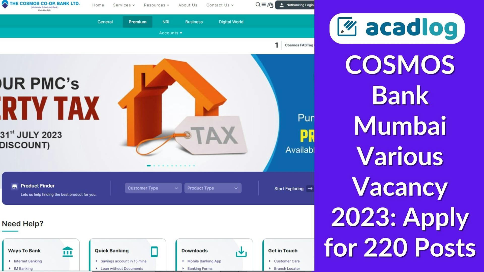 COSMOS Bank Mumbai Various Vacancy 2023: Apply for 220 Posts