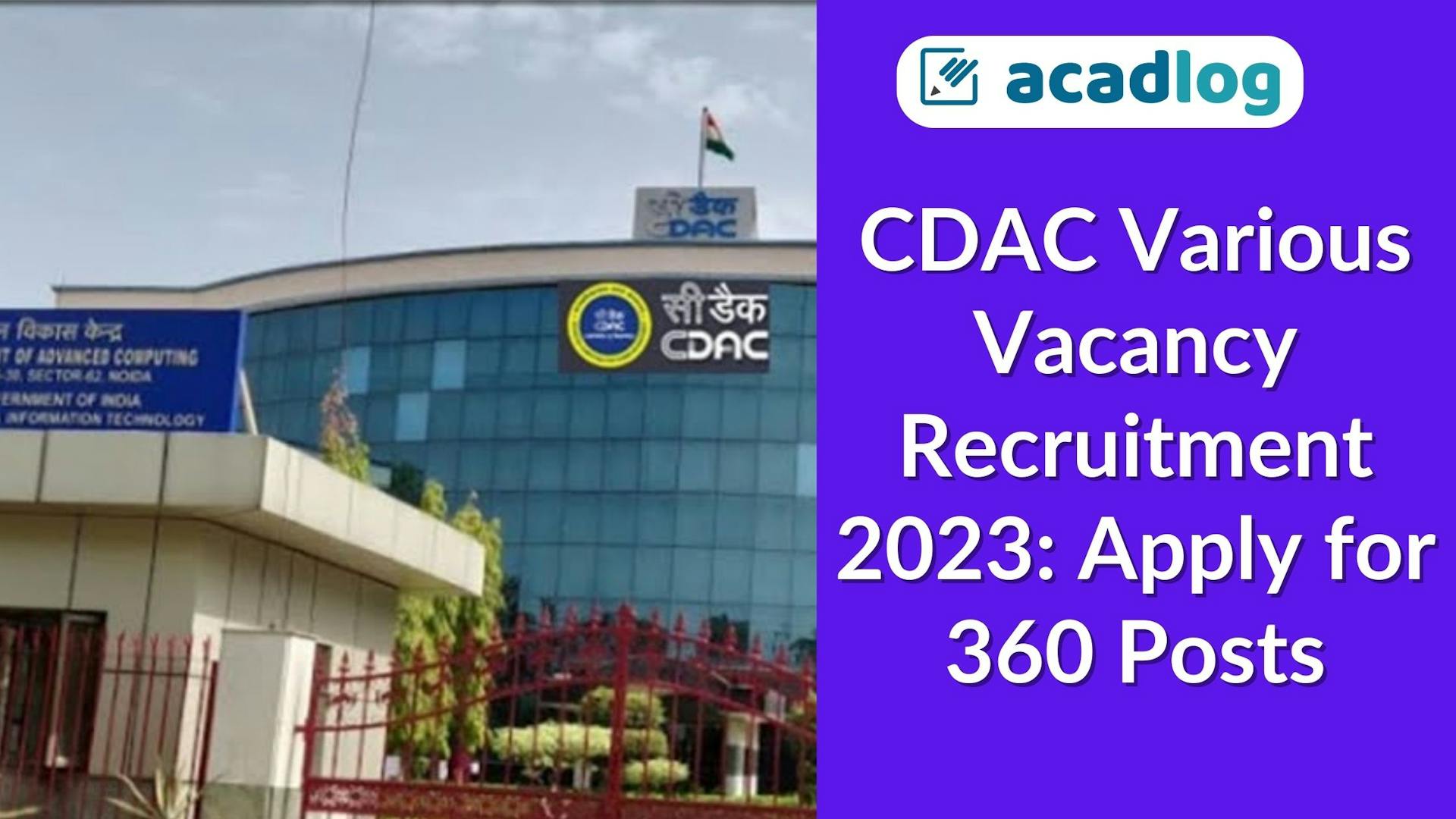 CDAC Jobs: CDAC Recruitment 2023 for Various Posts