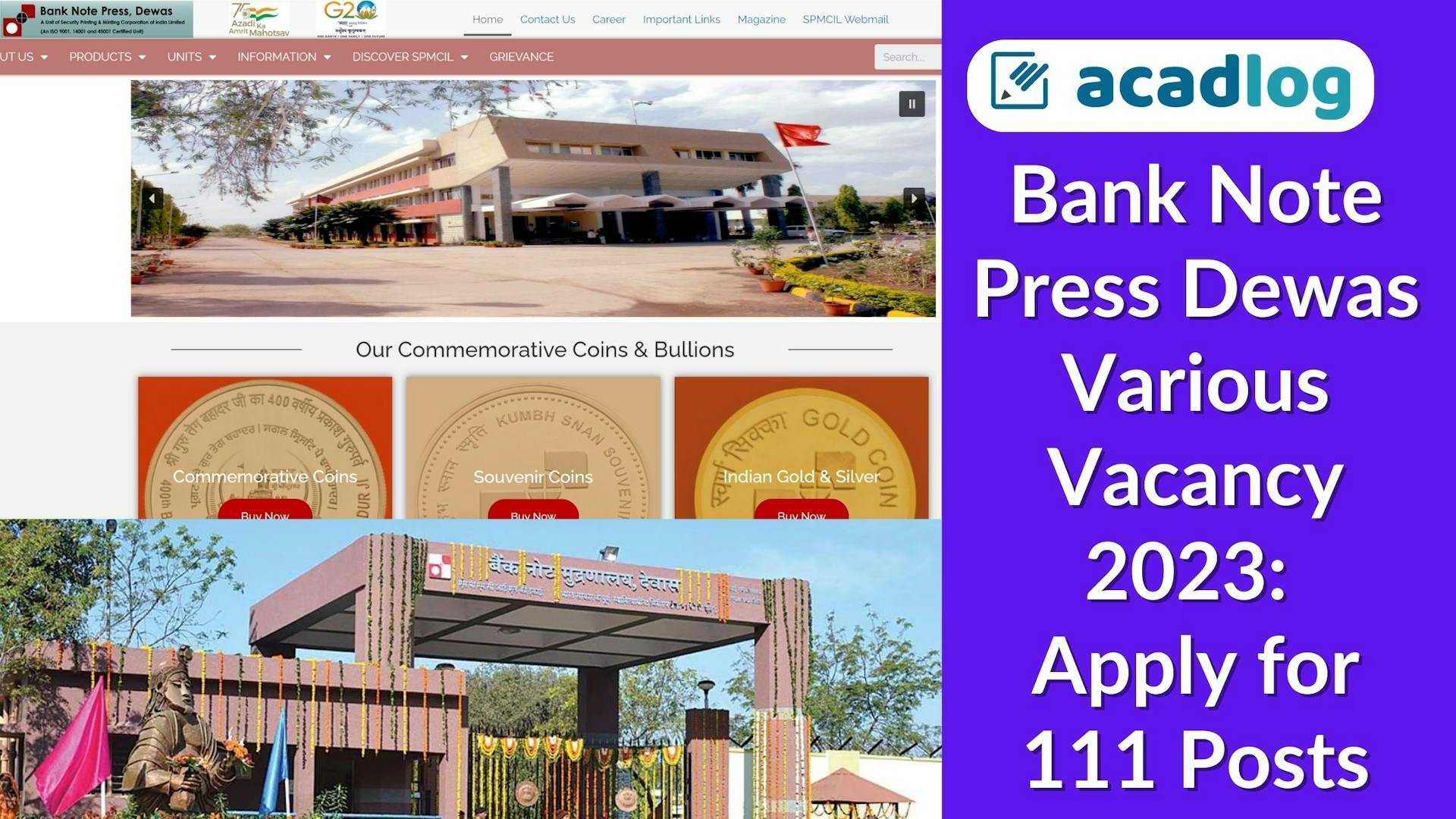 Bank Note Press Dewas Various Vacancy 2023: Apply for 111 Posts