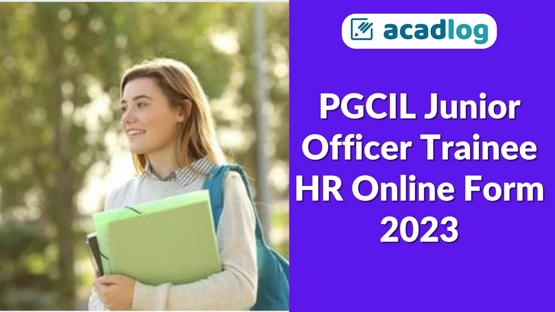 PGCIL Junior Officer Trainee (HR) Recruitment 2023 Online Form for 48 Post