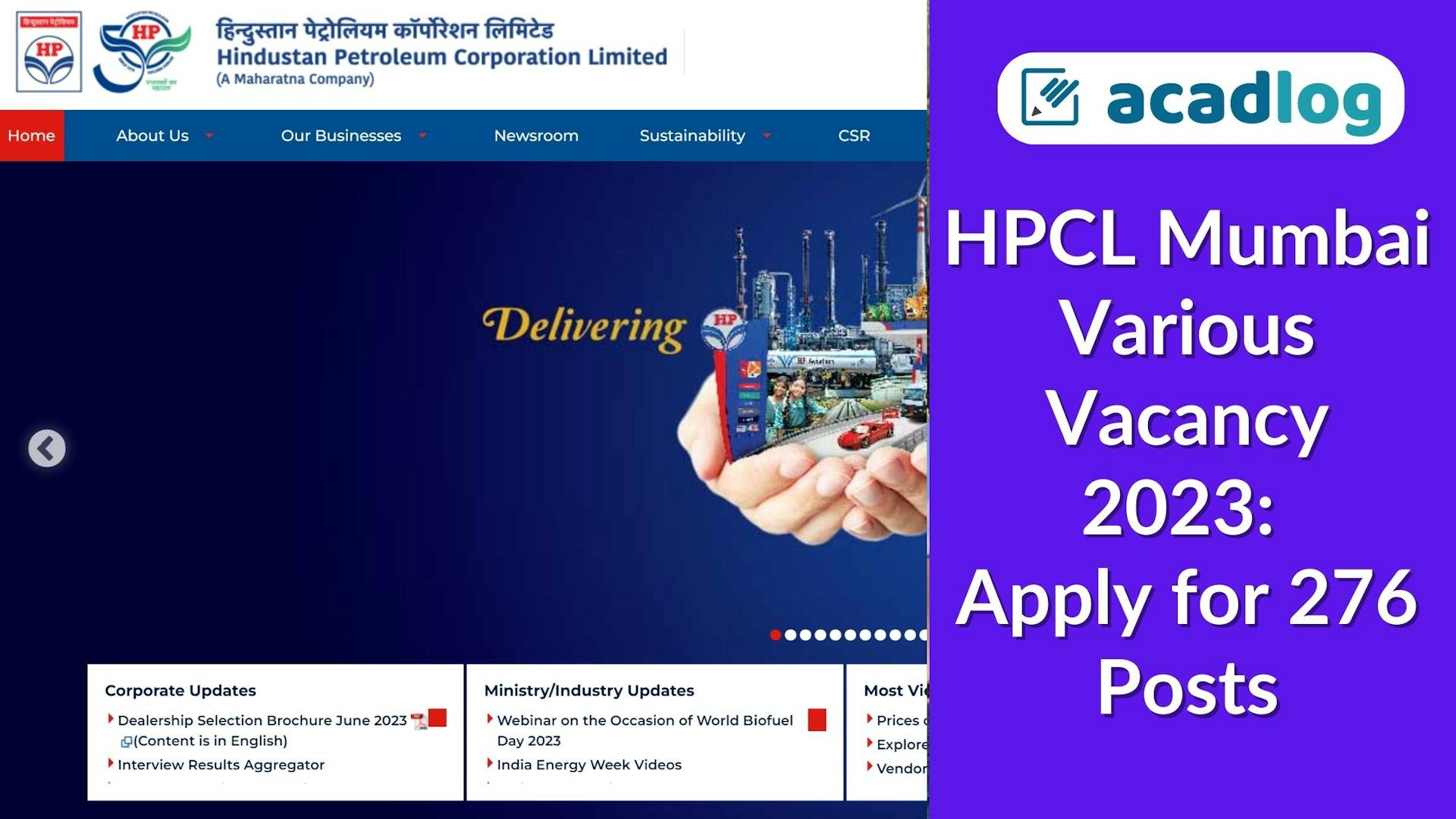 Mumbai Govt Jobs: Recruitment for HPCL Various Vacancies 2023