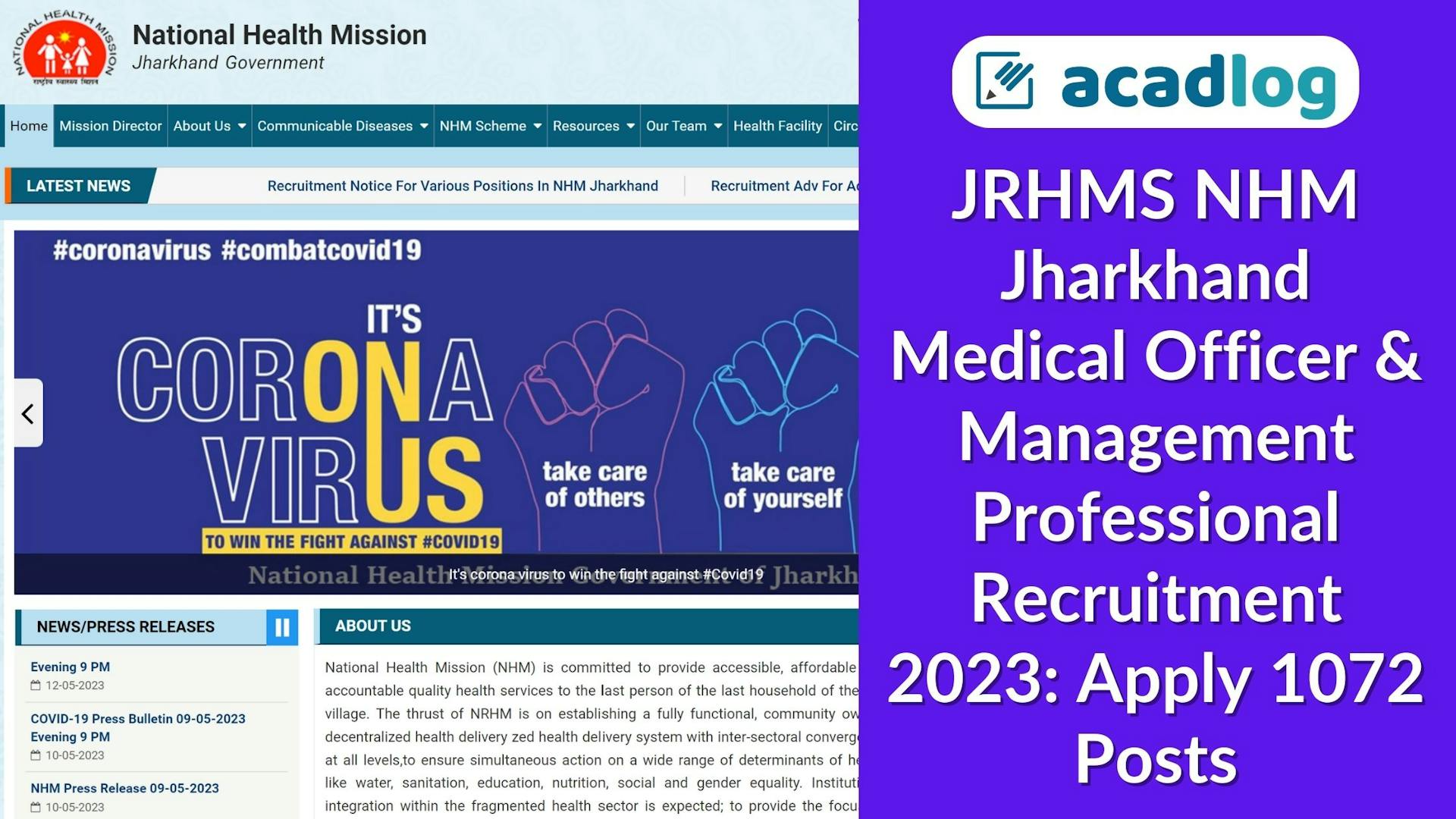Jharkhand Govt Jobs: JRHMS NHM Medical Officer & Mngt. Professional Vacancy 2023