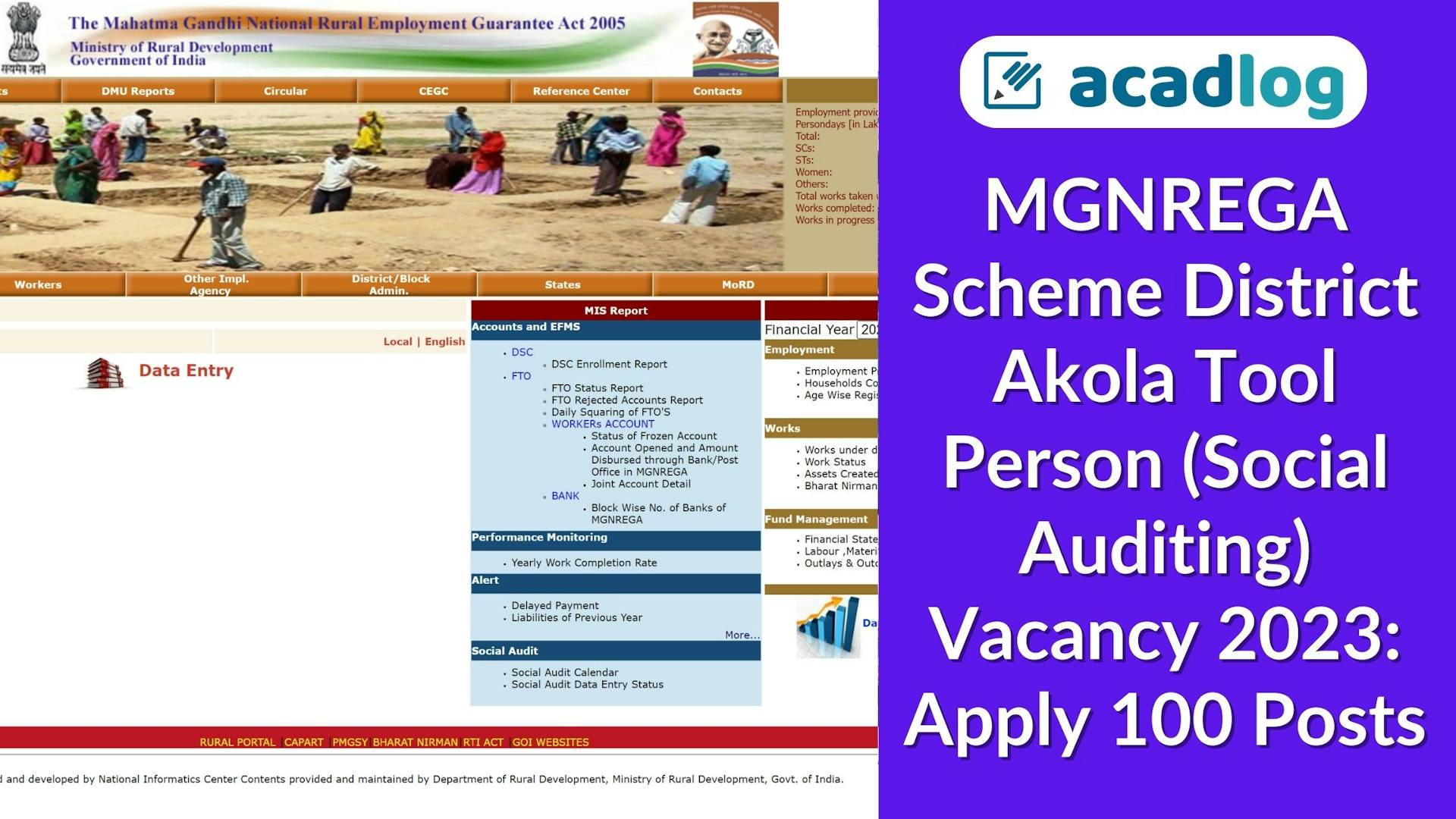 Akola Jobs: MGNREGA Scheme Tool Person (Social Auditing) Vacancy 2023