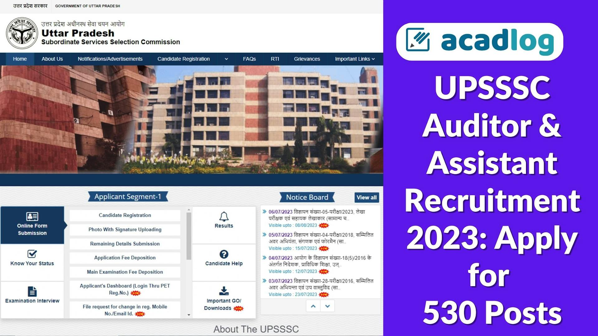 UPSSSC Auditor & Assistant Recruitment 2023: Apply for 530 Posts